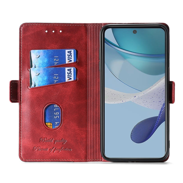 For Xiaomi 13 Ultra 5G Contrast Color Side Buckle Leather Phone Case(Red + Black) - free shipping - PMC TechLife - Order now!