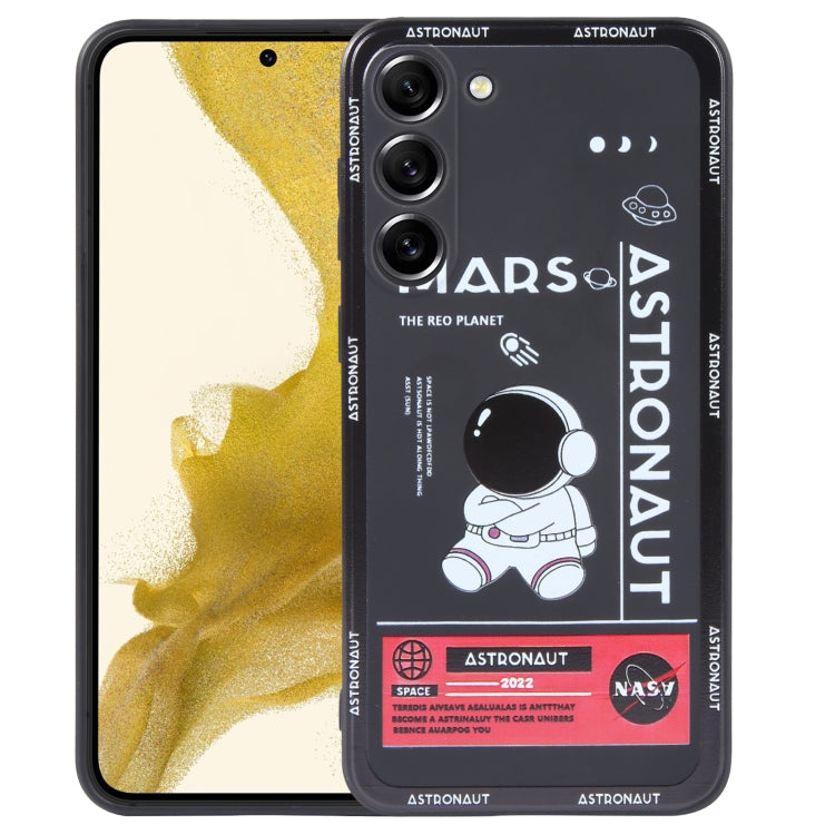 For Samsung Galaxy A13 5G / 4G Astronaut Pattern Silicone Straight Edge Phone Case(Mars Astronaut-Black) - free shipping - PMC TechLife - Order now!