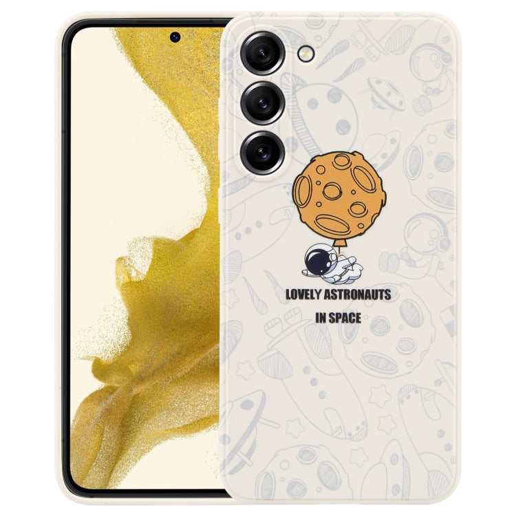 For Samsung Galaxy A21s Astronaut Pattern Silicone Straight Edge Phone Case(Lovely Astronaut-White) - free shipping - PMC TechLife - Order now!