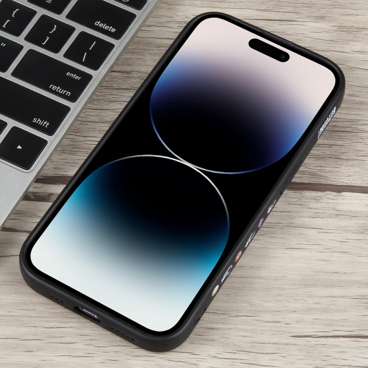 For iPhone 14 Pro Milk Tea Astronaut Pattern Liquid Silicone Phone Case(Ivory Black) - free shipping - PMC TechLife - Order now!