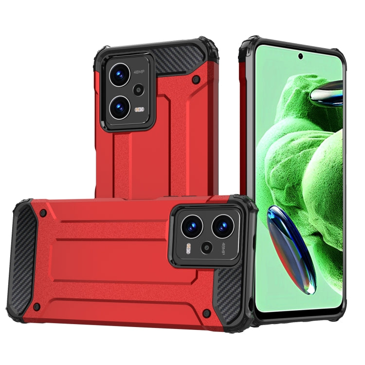 For Xiaomi Redmi Note 12 5G / Poco X5 5G Magic Armor TPU + PC Combination Phone Case(Red) - free shipping - PMC TechLife - Order now!