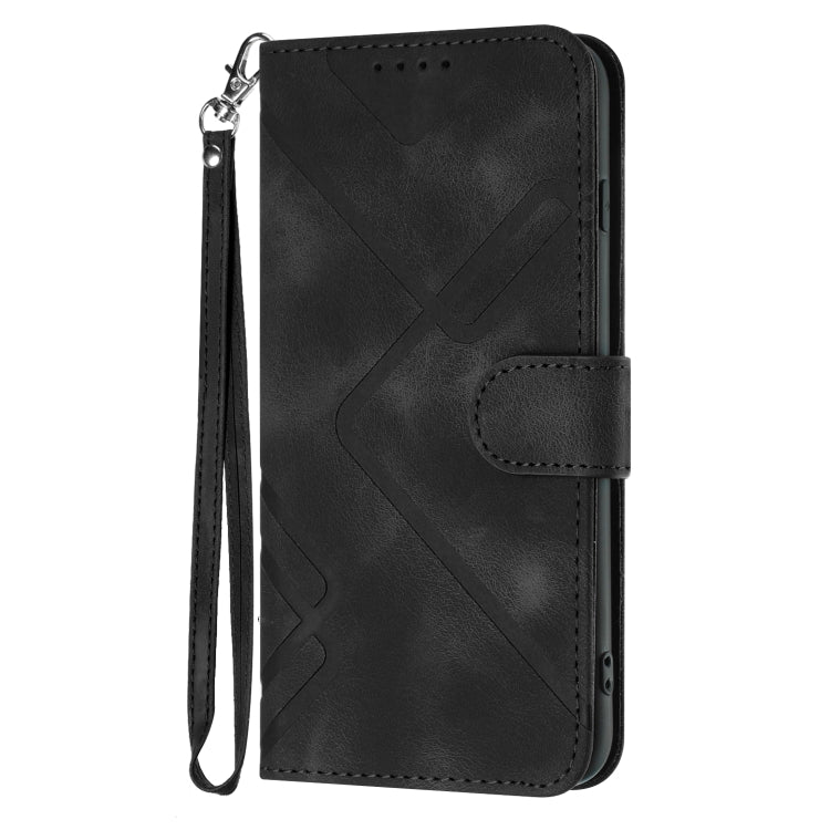 For Samsung Galaxy A8 2018 Line Pattern Skin Feel Leather Phone Case(Black) - free shipping - PMC TechLife - Order now!