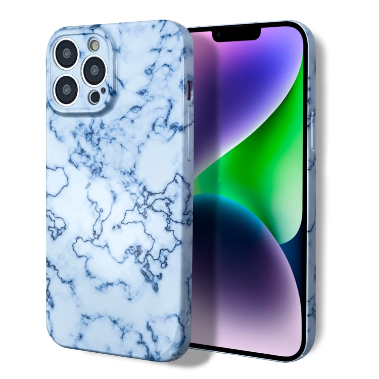For iPhone XR Marble Pattern Phone Case(Blue White) - More iPhone Cases by PMC TechLife | Online Shopping South Africa | PMC TechLife
