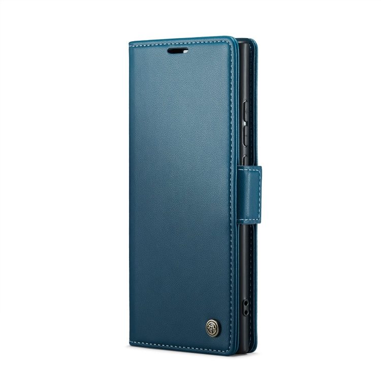 For Samsung Galaxy Note20 Ultra CaseMe 023 Butterfly Buckle Litchi Texture RFID Anti-theft Leather Phone Case(Blue) - free shipping - PMC TechLife - Order now!