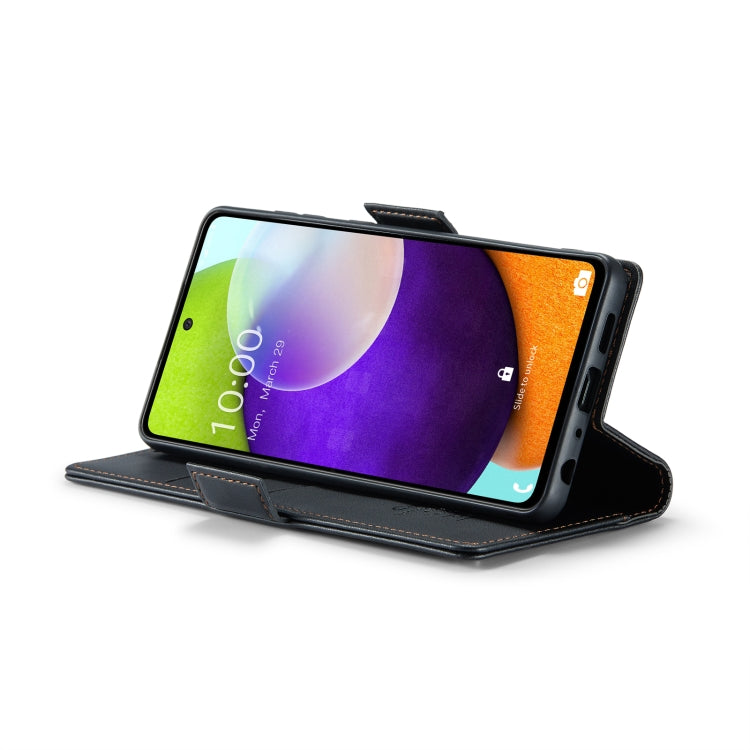 For Samsung Galaxy A52/A52s 5G CaseMe 023 Butterfly Buckle Litchi Texture RFID Anti-theft Leather Phone Case(Black) - free shipping - PMC TechLife - Order now!