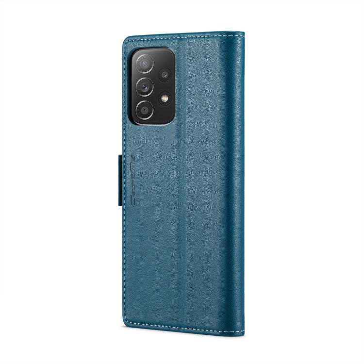 For Samsung Galaxy A52/A52s 5G CaseMe 023 Butterfly Buckle Litchi Texture RFID Anti-theft Leather Phone Case(Blue) - free shipping - PMC TechLife - Order now!