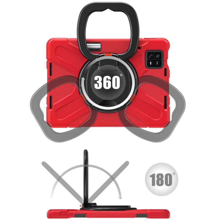 For Xiaomi Pad 6 / 6 Pro Silicone Hybrid PC Tablet Case with Holder & Shoulder Strap(Red) -  by PMC TechLife | Online Shopping South Africa | PMC TechLife