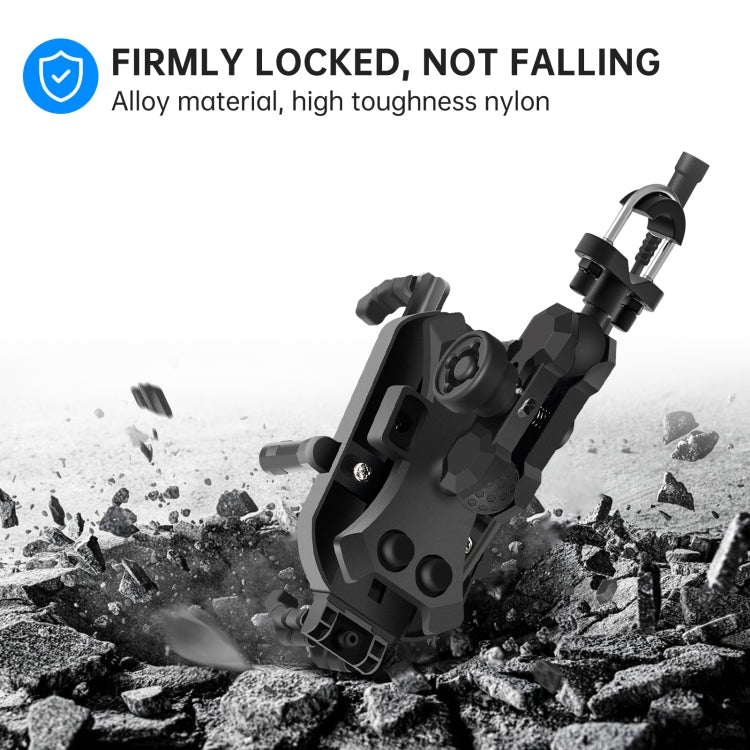 WUPP CS-1848B2 15W Motorcycle Wireless Fast Charging Phone Navigation Holder, Style:Handlebars - free shipping - PMC TechLife - Order now!