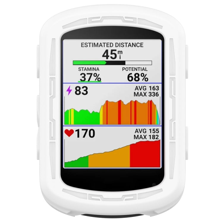 For Garmin Edge 840 / Edge 540 Stopwatch Armor Silicone Protective Case(White) - Watch Cases by PMC TechLife | Online Shopping South Africa | PMC TechLife