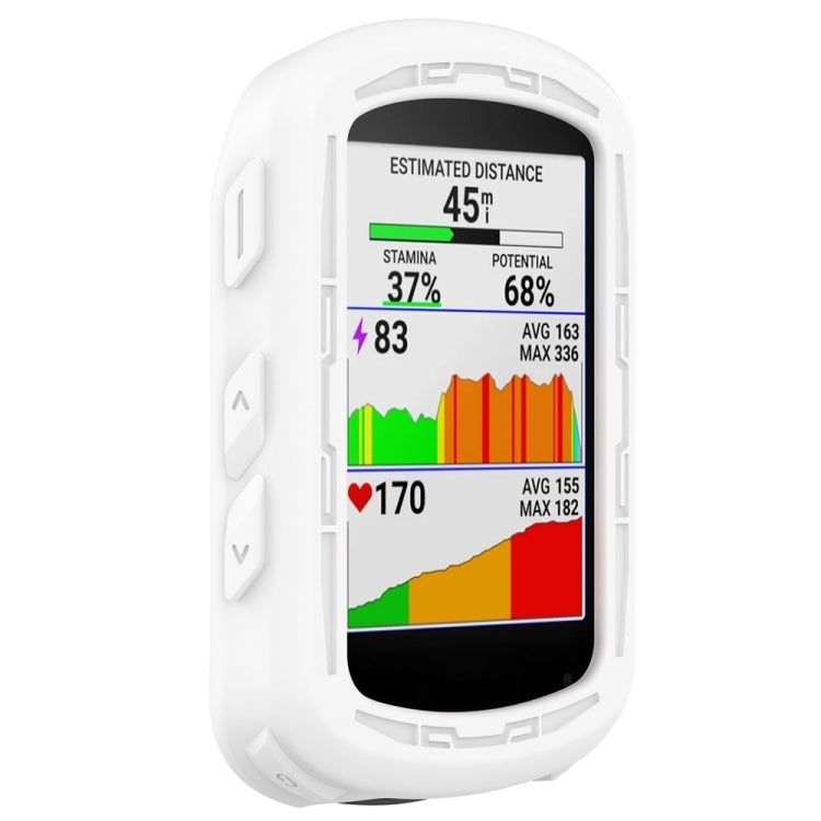 For Garmin Edge 840 / Edge 540 Stopwatch Armor Silicone Protective Case(White) - Watch Cases by PMC TechLife | Online Shopping South Africa | PMC TechLife