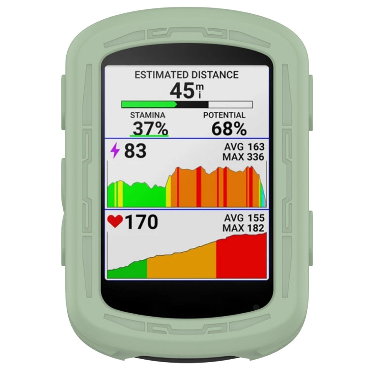 For Garmin Edge 840 / Edge 540 Stopwatch Armor Silicone Protective Case(Green) - Watch Cases by PMC TechLife | Online Shopping South Africa | PMC TechLife