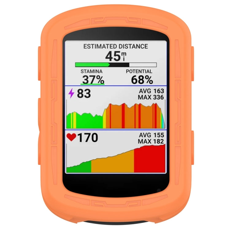 For Garmin Edge 840 / Edge 540 Stopwatch Armor Silicone Protective Case(Orange) - Watch Cases by PMC TechLife | Online Shopping South Africa | PMC TechLife