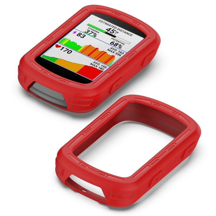 For Garmin Edge 840 / Edge 540 Stopwatch Armor Silicone Protective Case(Red) - Watch Cases by PMC TechLife | Online Shopping South Africa | PMC TechLife