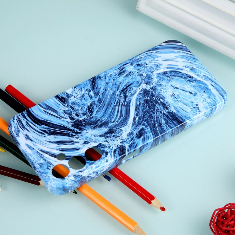 For Samsung Galaxy S22 Ultra 5G Marble Pattern Phone Case(Navy Blue White) - free shipping - PMC TechLife - Order now!
