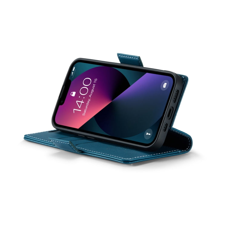 For iPhone 14 Plus CaseMe 023 Butterfly Buckle Litchi Texture RFID Anti-theft Leather Phone Case(Blue) - iPhone 14 Plus Cases by CaseMe | Online Shopping South Africa | PMC TechLife | Buy Now Pay Later Mobicred