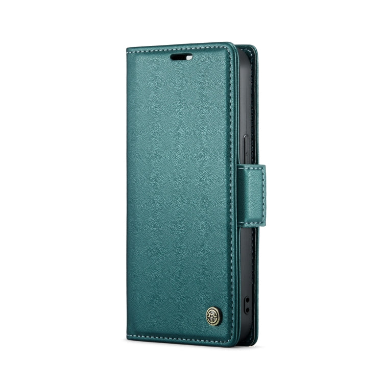 For iPhone 14 Plus CaseMe 023 Butterfly Buckle Litchi Texture RFID Anti-theft Leather Phone Case(Pearly Blue) - iPhone 14 Plus Cases by CaseMe | Online Shopping South Africa | PMC TechLife | Buy Now Pay Later Mobicred
