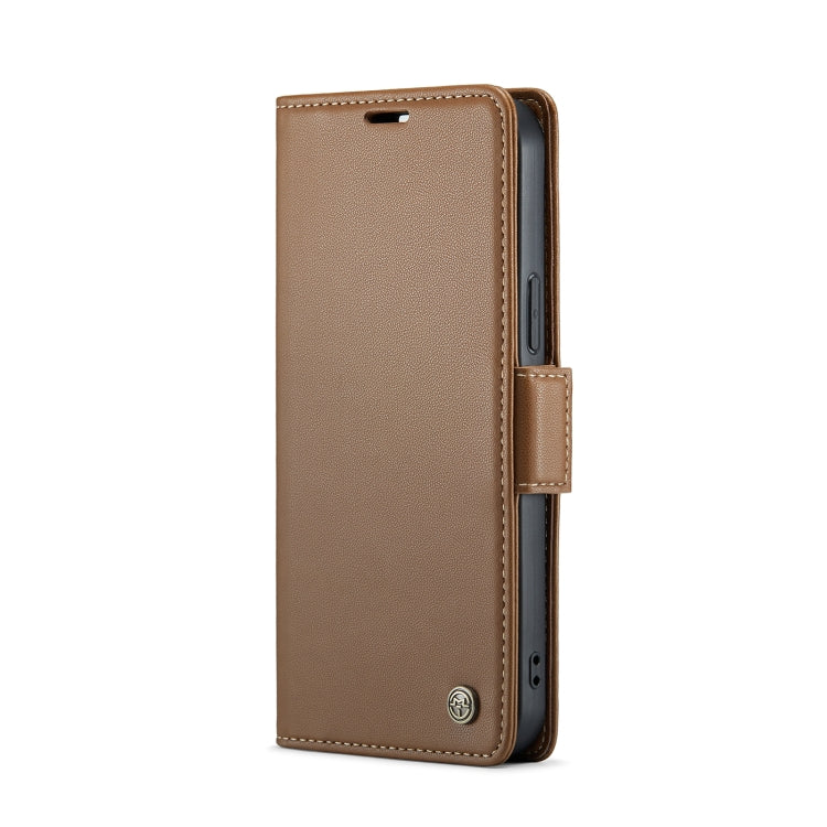 For iPhone 14 Pro Max CaseMe 023 Butterfly Buckle Litchi Texture RFID Anti-theft Leather Phone Case(Brown) - iPhone 14 Pro Max Cases by CaseMe | Online Shopping South Africa | PMC TechLife | Buy Now Pay Later Mobicred