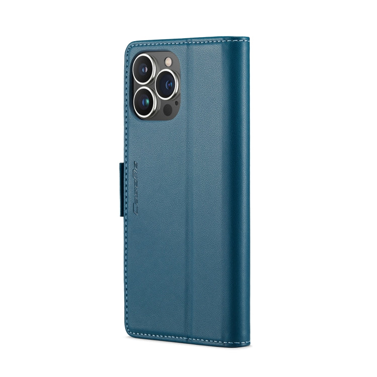 For iPhone 13 Pro CaseMe 023 Butterfly Buckle Litchi Texture RFID Anti-theft Leather Phone Case(Blue) - iPhone 13 Pro Cases by CaseMe | Online Shopping South Africa | PMC TechLife