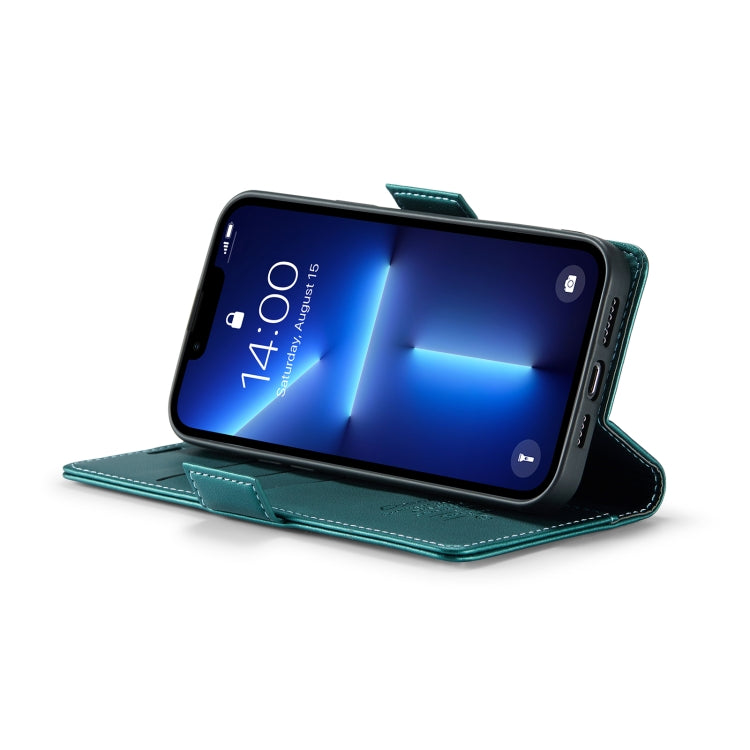 For iPhone 13 Pro Max CaseMe 023 Butterfly Buckle Litchi Texture RFID Anti-theft Leather Phone Case(Pearly Blue) - iPhone 13 Pro Max Cases by CaseMe | Online Shopping South Africa | PMC TechLife