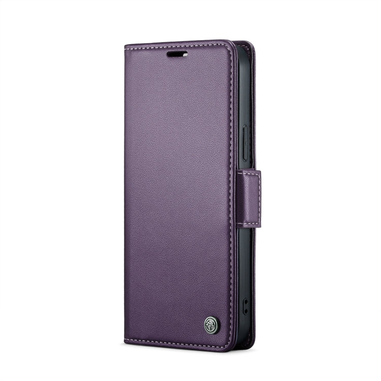 For iPhone 12 Pro Max CaseMe 023 Butterfly Buckle Litchi Texture RFID Anti-theft Leather Phone Case(Pearly Purple) - iPhone 12 Pro Max Cases by CaseMe | Online Shopping South Africa | PMC TechLife | Buy Now Pay Later Mobicred