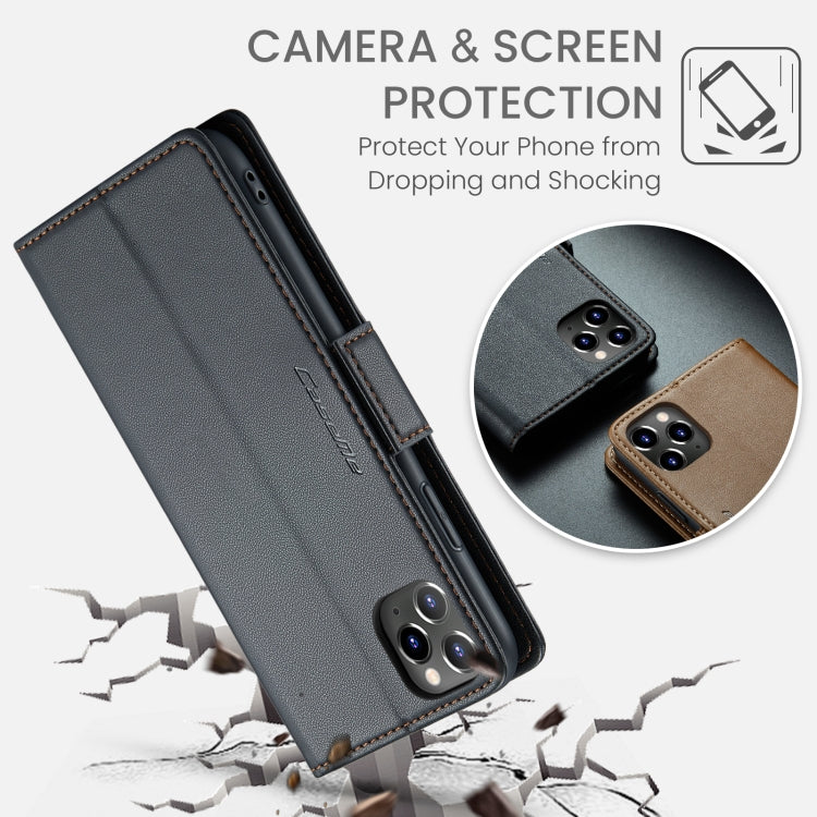 For iPhone 11 Pro CaseMe 023 Butterfly Buckle Litchi Texture RFID Anti-theft Leather Phone Case(Black) - iPhone 11 Pro Cases by CaseMe | Online Shopping South Africa | PMC TechLife | Buy Now Pay Later Mobicred