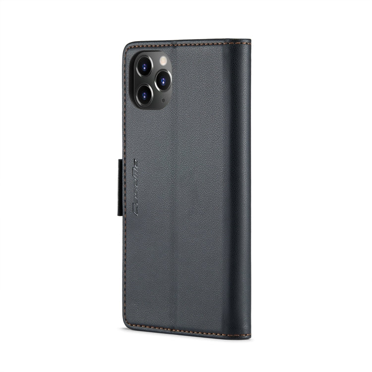 For iPhone 11 Pro Max CaseMe 023 Butterfly Buckle Litchi Texture RFID Anti-theft Leather Phone Case(Black) - iPhone 11 Pro Max Cases by CaseMe | Online Shopping South Africa | PMC TechLife | Buy Now Pay Later Mobicred