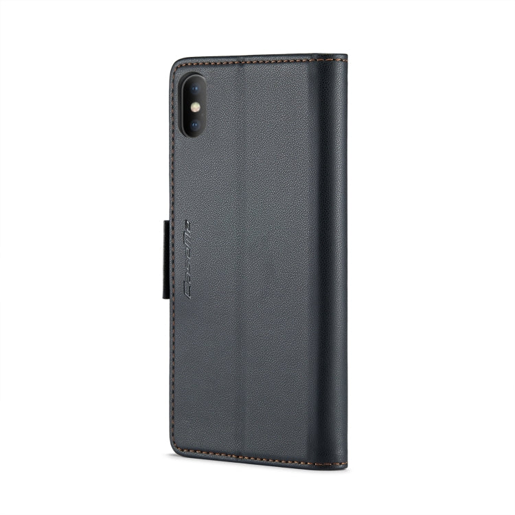 For iPhone XS Max CaseMe 023 Butterfly Buckle Litchi Texture RFID Anti-theft Leather Phone Case(Black) - More iPhone Cases by CaseMe | Online Shopping South Africa | PMC TechLife | Buy Now Pay Later Mobicred
