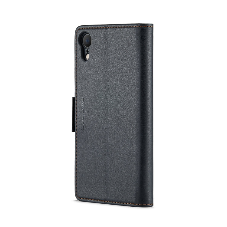 For iPhone XR CaseMe 023 Butterfly Buckle Litchi Texture RFID Anti-theft Leather Phone Case(Black) - More iPhone Cases by CaseMe | Online Shopping South Africa | PMC TechLife | Buy Now Pay Later Mobicred