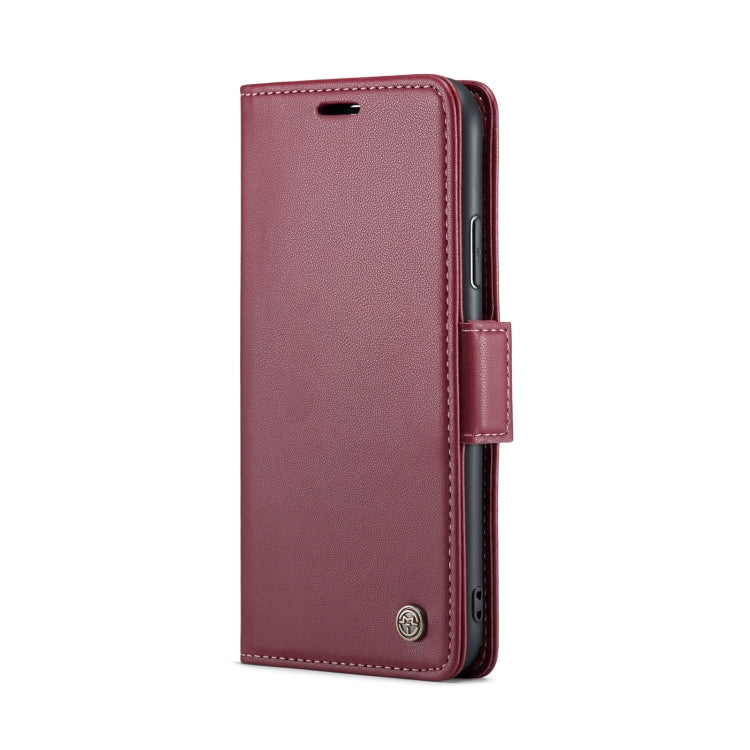 For iPhone XR CaseMe 023 Butterfly Buckle Litchi Texture RFID Anti-theft Leather Phone Case(Wine Red) - More iPhone Cases by CaseMe | Online Shopping South Africa | PMC TechLife