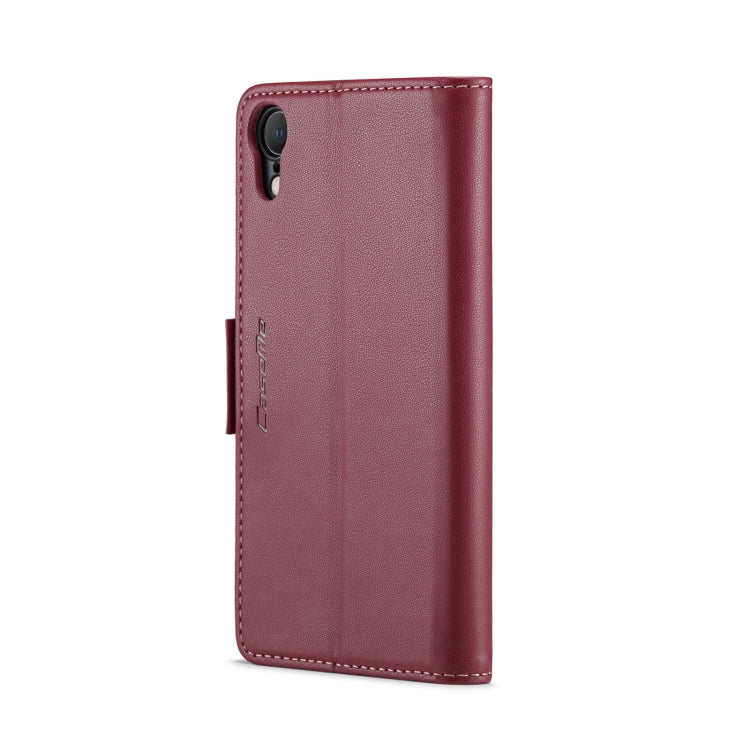 For iPhone XR CaseMe 023 Butterfly Buckle Litchi Texture RFID Anti-theft Leather Phone Case(Wine Red) - More iPhone Cases by CaseMe | Online Shopping South Africa | PMC TechLife