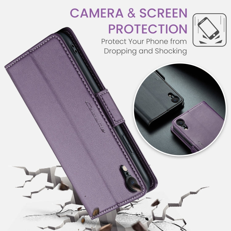 For iPhone XR CaseMe 023 Butterfly Buckle Litchi Texture RFID Anti-theft Leather Phone Case(Pearly Purple) - More iPhone Cases by CaseMe | Online Shopping South Africa | PMC TechLife