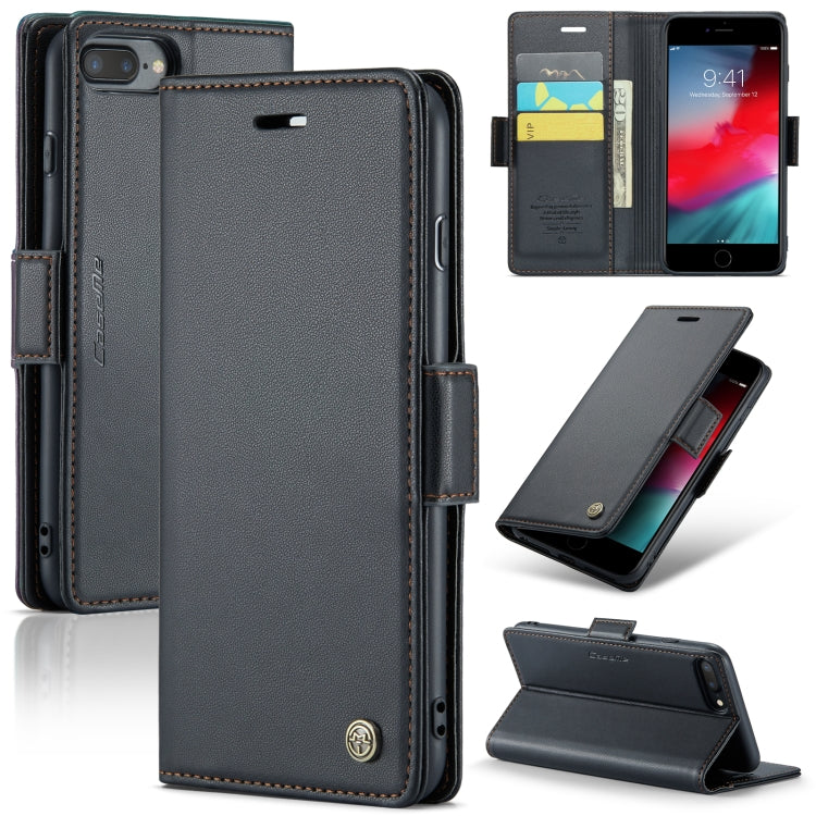 For iPhone 6 Plus/7 Plus/8 Plus CaseMe 023 Butterfly Buckle Litchi Texture RFID Anti-theft Leather Phone Case(Black) - More iPhone Cases by CaseMe | Online Shopping South Africa | PMC TechLife | Buy Now Pay Later Mobicred