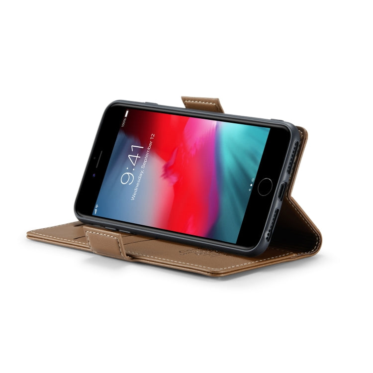 For iPhone 6 Plus/7 Plus/8 Plus CaseMe 023 Butterfly Buckle Litchi Texture RFID Anti-theft Leather Phone Case(Brown) - More iPhone Cases by CaseMe | Online Shopping South Africa | PMC TechLife | Buy Now Pay Later Mobicred