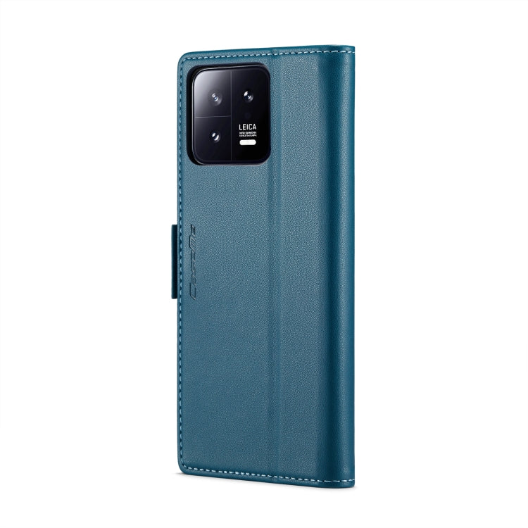 For Xiaomi 13 CaseMe 023 Butterfly Buckle Litchi Texture RFID Anti-theft Leather Phone Case(Blue) - free shipping - PMC TechLife - Order now!