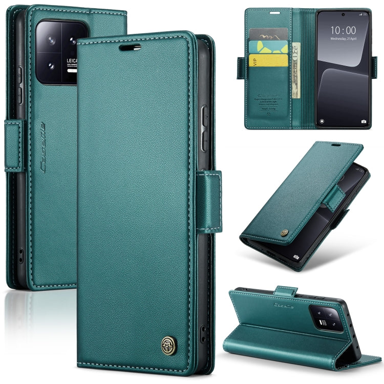 For Xiaomi 13 CaseMe 023 Butterfly Buckle Litchi Texture RFID Anti-theft Leather Phone Case(Pearly Blue) - free shipping - PMC TechLife - Order now!