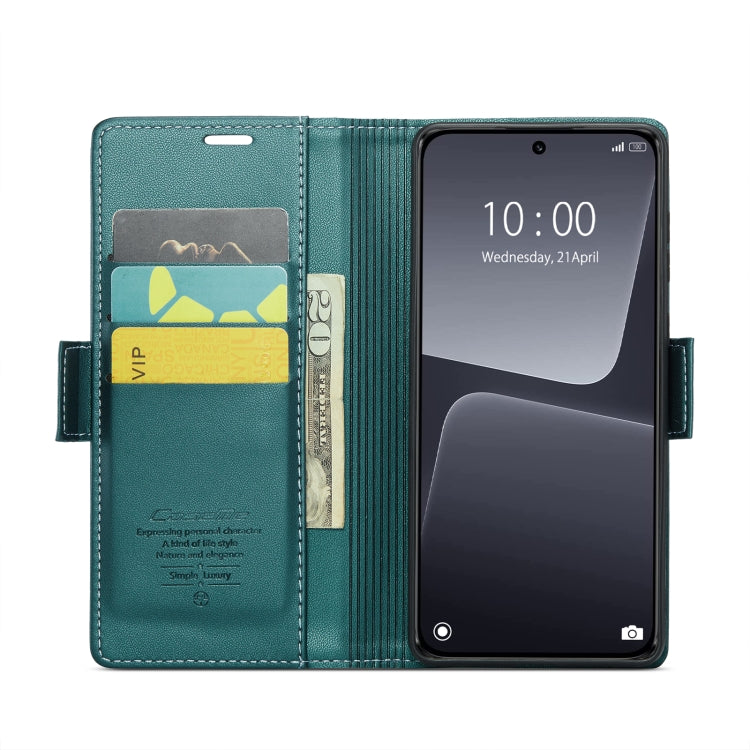 For Xiaomi 13 CaseMe 023 Butterfly Buckle Litchi Texture RFID Anti-theft Leather Phone Case(Pearly Blue) - free shipping - PMC TechLife - Order now!
