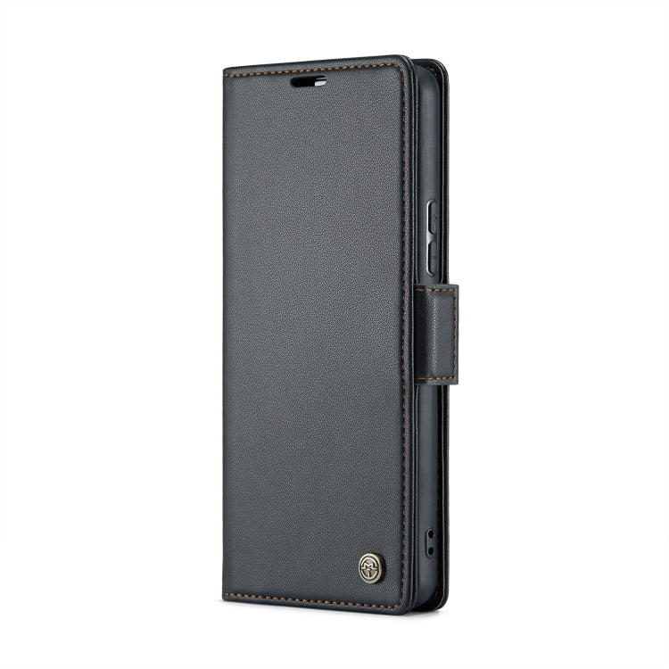 For Xiaomi 13 Lite CaseMe 023 Butterfly Buckle Litchi Texture RFID Anti-theft Leather Phone Case(Black) - free shipping - PMC TechLife - Order now!