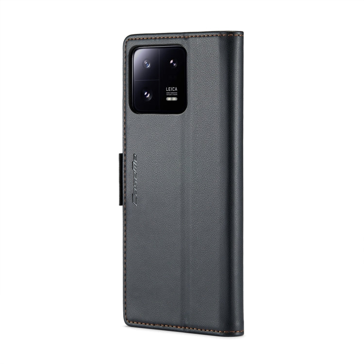 For Xiaomi 13 Pro CaseMe 023 Butterfly Buckle Litchi Texture RFID Anti-theft Leather Phone Case(Black) - free shipping - PMC TechLife - Order now!