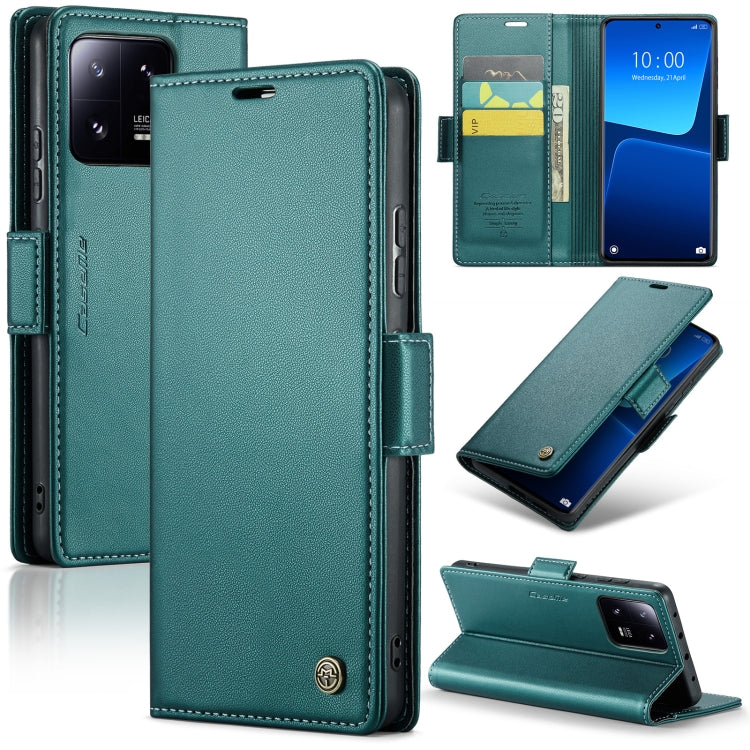 For Xiaomi 13 Pro CaseMe 023 Butterfly Buckle Litchi Texture RFID Anti-theft Leather Phone Case(Pearly Blue) - free shipping - PMC TechLife - Order now!