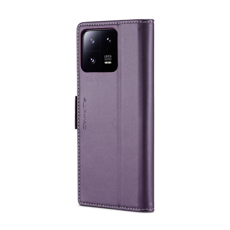 For Xiaomi 13 Pro CaseMe 023 Butterfly Buckle Litchi Texture RFID Anti-theft Leather Phone Case(Pearly Purple) - free shipping - PMC TechLife - Order now!