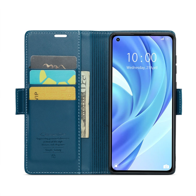 For Xiaomi Mi 11 Lite CaseMe 023 Butterfly Buckle Litchi Texture RFID Anti-theft Leather Phone Case(Blue) - free shipping - PMC TechLife - Order now!
