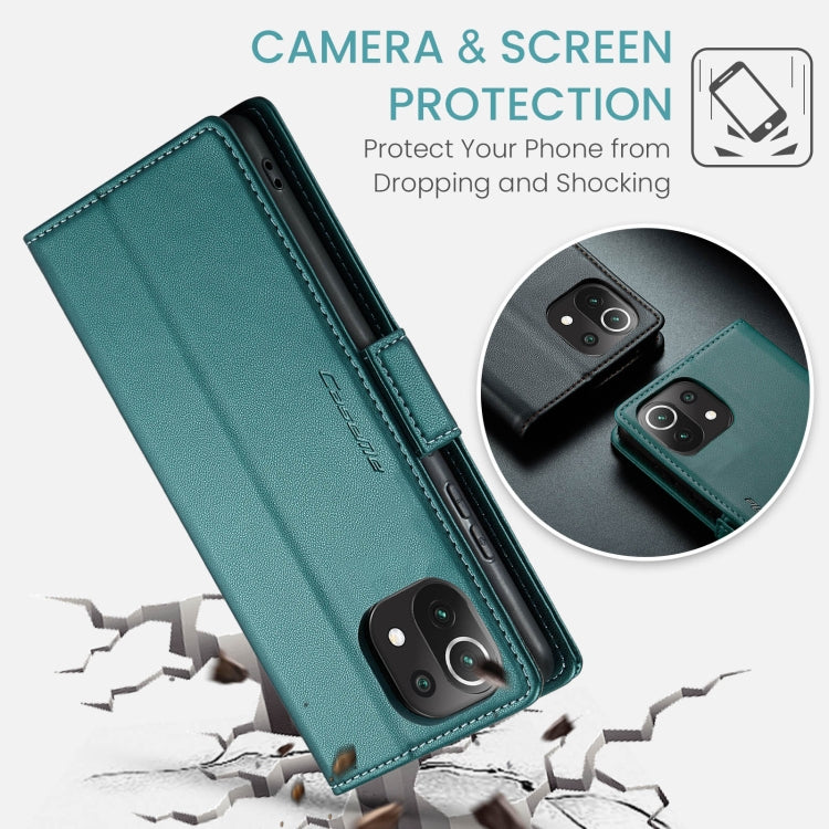 For Xiaomi Mi 11 Lite CaseMe 023 Butterfly Buckle Litchi Texture RFID Anti-theft Leather Phone Case(Pearly Blue) - free shipping - PMC TechLife - Order now!