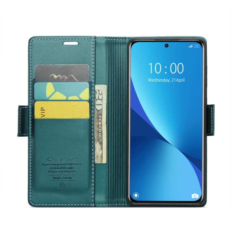 For Xiaomi 12 / 12X / 12S CaseMe 023 Butterfly Buckle Litchi Texture RFID Anti-theft Leather Phone Case(Pearly Blue) - free shipping - PMC TechLife - Order now!