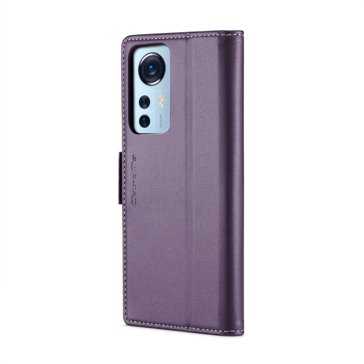 For Xiaomi 12 / 12X / 12S CaseMe 023 Butterfly Buckle Litchi Texture RFID Anti-theft Leather Phone Case(Pearly Purple) - free shipping - PMC TechLife - Order now!