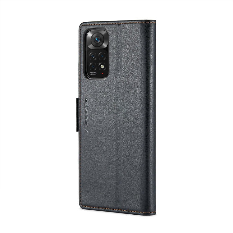 For Xiaomi Redmi Note 11 4G Global/Note 11S Global CaseMe 023 Butterfly Buckle Litchi Texture RFID Anti-theft Leather Phone Case(Black) - free shipping - PMC TechLife - Order now!