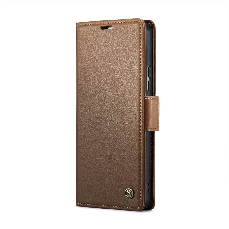 CaseMe 023 Butterfly Buckle Litchi Texture RFID Anti-theft Leather Phone Case For Xiaomi Redmi Note 11 Pro 5G Global/Redmi Note 11 Pro Global(Brown) - free shipping - PMC TechLife - Order now!