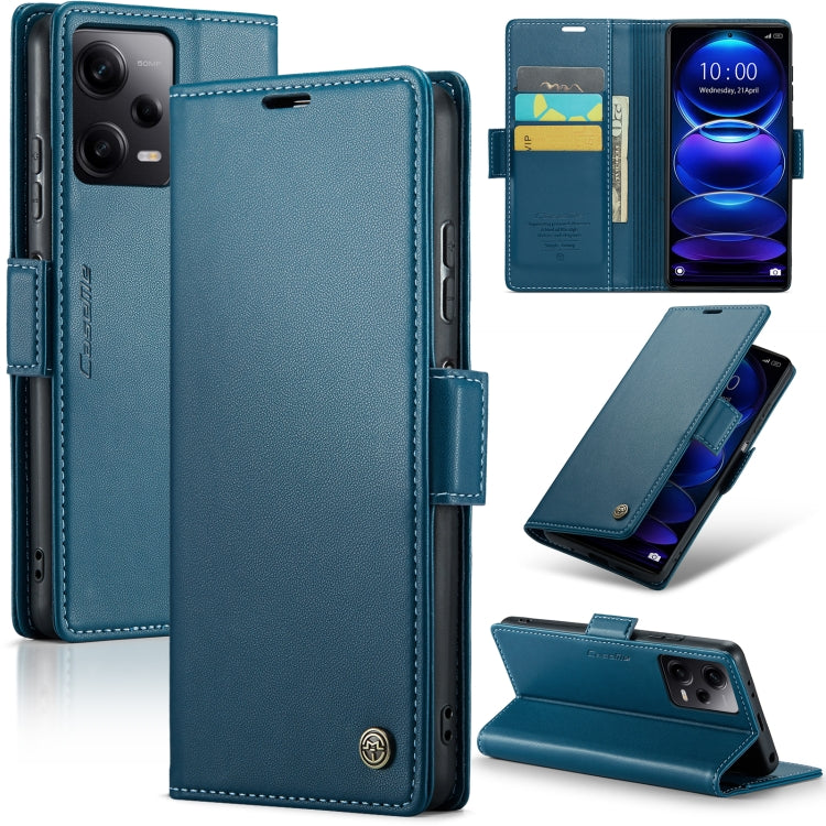 CaseMe 023 Butterfly Buckle Litchi Texture RFID Anti-theft Leather Phone Case For Xiaomi Poco X5 Pro 5G/Redmi Note 12 Pro 5G Global(Blue) - free shipping - PMC TechLife - Order now!