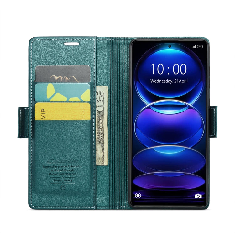 CaseMe 023 Butterfly Buckle Litchi Texture RFID Anti-theft Leather Phone Case For Xiaomi Poco X5 Pro 5G/Redmi Note 12 Pro 5G Global(Pearly Blue) - free shipping - PMC TechLife - Order now!