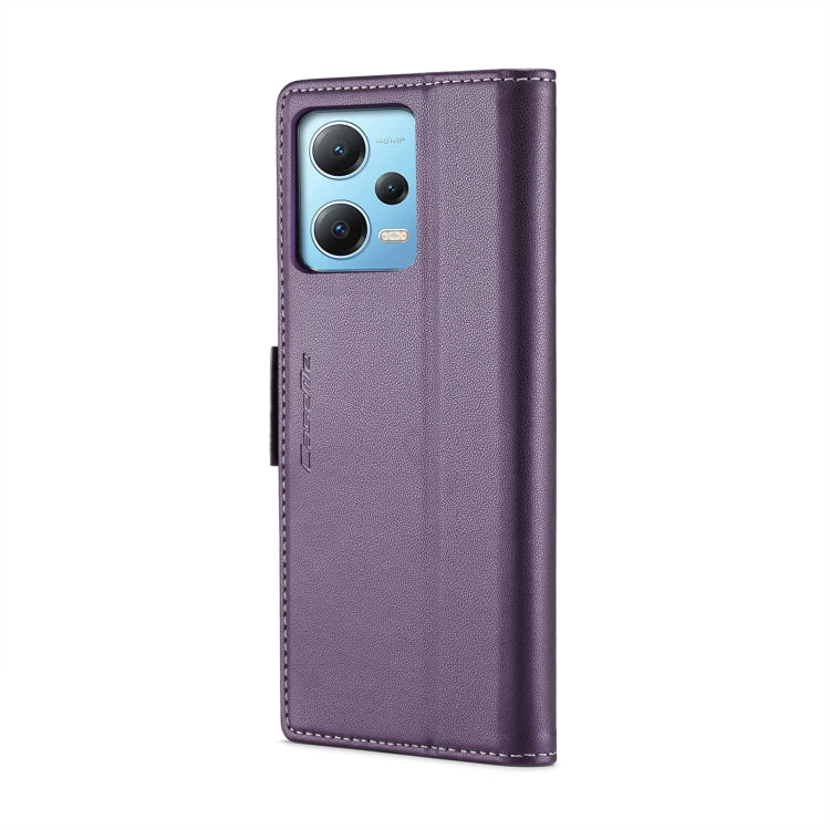 For Xiaomi Poco X5 5G/Redmi Note 12 5G Global CaseMe 023 Butterfly Buckle Litchi Texture RFID Anti-theft Leather Phone Case(Pearly Purple) - free shipping - PMC TechLife - Order now!