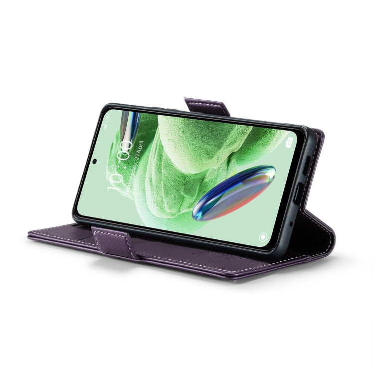 For Xiaomi Poco X5 5G/Redmi Note 12 5G Global CaseMe 023 Butterfly Buckle Litchi Texture RFID Anti-theft Leather Phone Case(Pearly Purple) - free shipping - PMC TechLife - Order now!